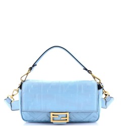 Baguette NM Bag Zucca Embossed Leather Medium