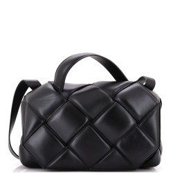 Top Handle Shoulder Bag Padded Maxi Intrecciato Leather