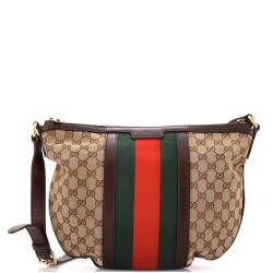Vintage Web Saddle Messenger Bag GG Canvas Medium