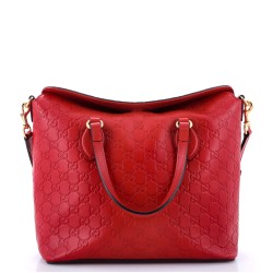 Signature Fold Over Tote Guccissima Leather Medium