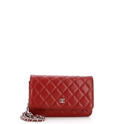 Wallet on Chain Quilted Lambskin