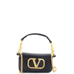 VLogo Loco Flap Shoulder Bag Leather Mini