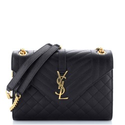 Classic Monogram Envelope Satchel Mixed Matelasse Leather Medium