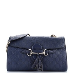 Emily Chain Flap Bag Guccissima Leather Medium