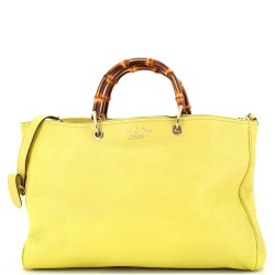 Bamboo Shopper Tote Leather Large