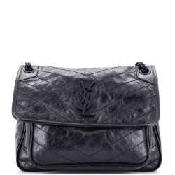 Niki Chain Flap Bag Matelasse Chevron Leather Medium