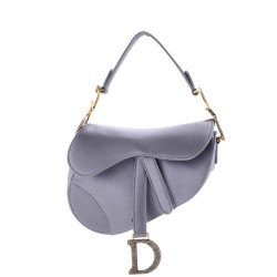 Saddle Handbag Satin with Crystals Mini