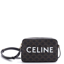 Logo Messenger Bag Triomphe Coated Canvas Medium