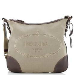 Logo Messenger Bag Canvas with Leather Medium