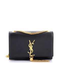 Classic Monogram Tassel Crossbody Bag Leather Small