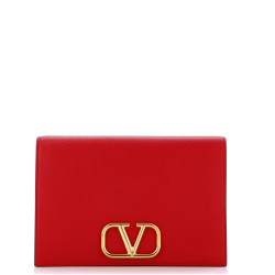 VLogo Signature Flap Pouch Leather