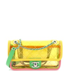 Coco Splash Flap Bag Quilted PVC With Lambskin Small