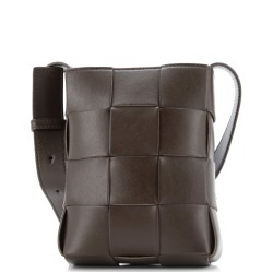 Cassette Phone Holder Crossbody Bag Maxi Intrecciato Leather
