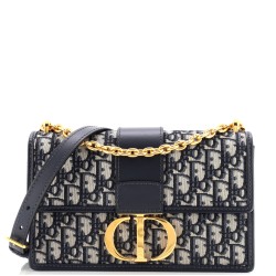 30 Montaigne Chain Flap Bag Oblique Canvas East West
