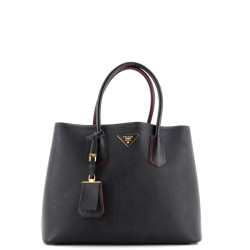 Cuir Double Tote Saffiano Leather Large