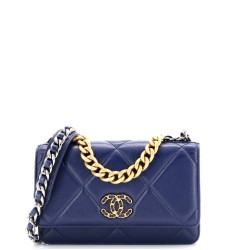 19 Wallet on Chain Quilted Goatskin