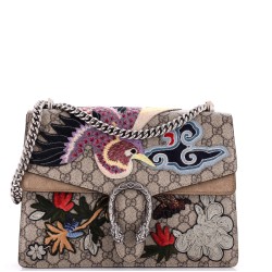 Dionysus Bag Embroidered GG Coated Canvas Medium