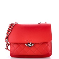 CC Box Flap Bag Quilted Calfskin Small