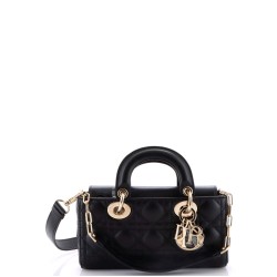 Lady D-Joy Bag Cannage Quilt Lambskin Small