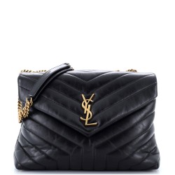 Loulou Shoulder Bag Matelasse Chevron Leather Medium