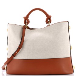 Glam Tote Bag Canvas and Leather