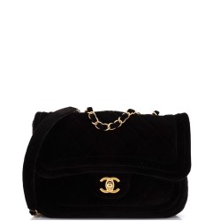 Double Frame Flap Quilted Velvet Mini