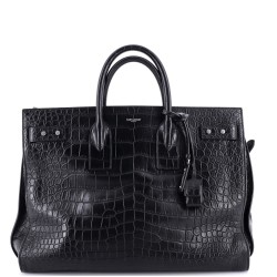 Sac de Jour Souple Bag Crocodile Embossed Leather Large
