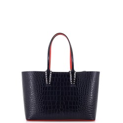 Cabata East West Tote Crocodile Embossed Leather Small
