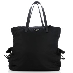 Side Pocket Zipped Tote Tessuto Large