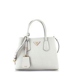 Cuir Double Tote Saffiano Leather Small