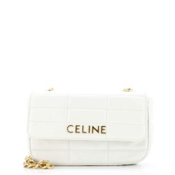 Logo Chain Flap Bag Quilted Goatskin Small