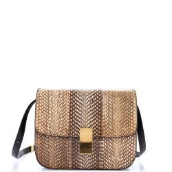Classic Box Bag Python Medium