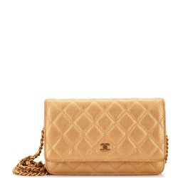 Wallet on Chain Quilted Caviar