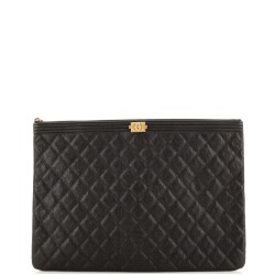 Boy O Case Clutch Quilted Caviar Large