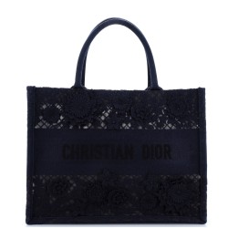 Book Tote Embroidered Lace Medium