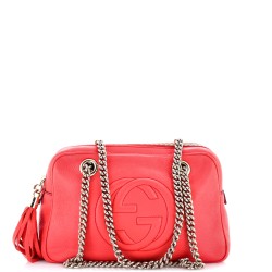 Soho Chain Zip Shoulder Bag Leather Small