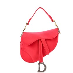 Saddle Handbag Satin with Crystals Mini
