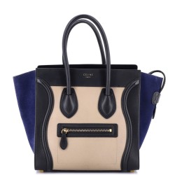 Tricolor Luggage Bag Leather Micro