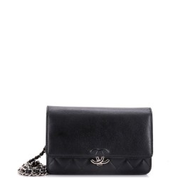 CC Box Wallet on Chain Quilted Calfskin