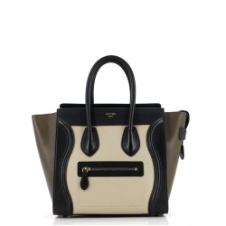 Tricolor Luggage Bag Leather Micro