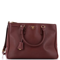 Double Zip Lux Tote Saffiano Leather Medium