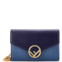 F is Fendi Envelope Wallet on Chain Leather