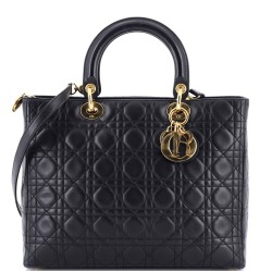 Lady Dior Bag Cannage Quilt Lambskin Large