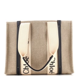 Woody Tote Canvas with Leather Medium