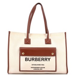 Freya Shopping Tote Canvas with Leather Medium