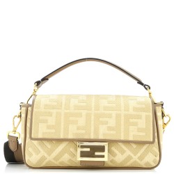 Baguette NM Bag Zucca Embroidered Canvas Medium
