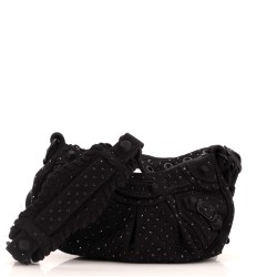 Le Cagole Giant Studs Shoulder Bag Rhinestones XS