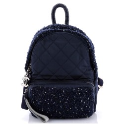 Astronaut Essentials Backpack Quilted Nylon with Tweed Small
