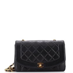 Vintage Diana Flap Bag Quilted Lambskin Medium
