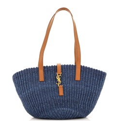 Panier Monogram Basket Shopper Raffia Small